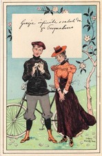 Antica cartolina sport - antica,