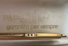 🔴 PAPERMATE penna sfera dorata scrive con scatola Trayvou pubblicitaria vintage