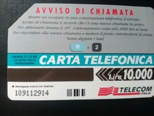 SCHEDA TELEFONICA COLLEZIONE  AVVISO DI CHIAMATA R2 10000 LIRE ANNO 1994