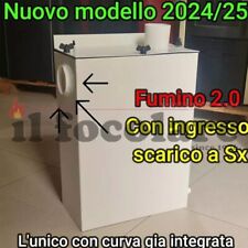 ABBATTITORE FUMI AD ACQUA PER STUFE PELLET FILTRO FUMI CURVA A SX