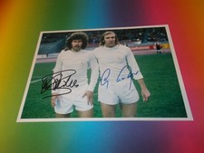 Günter Netzer + Paul Breitner Real Madrid firmato autografo 20x28 foto