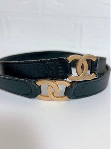 Cintura chanel pelle nera - pelle,