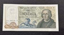 Banconota 5000 Lire Colombo