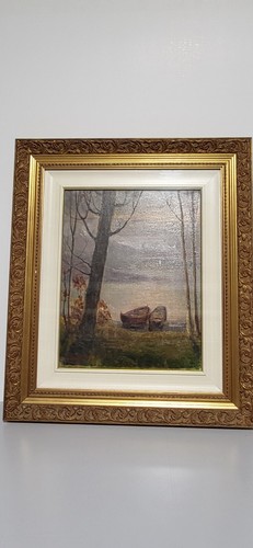 Quadro olio lago - olio, como