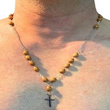 Collana rosario con croce da