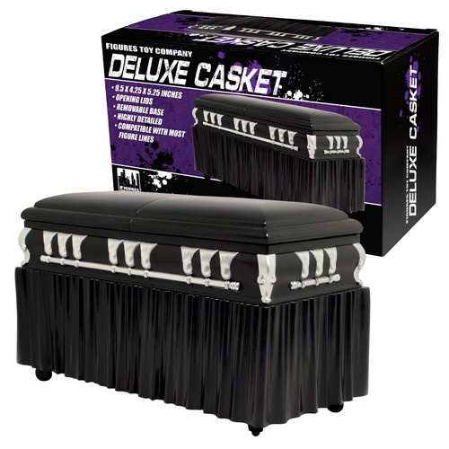 Deluxe black casket - black,