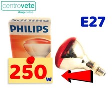 LAMPADA Riscaldante Infrarossi 250 W E27 Riscalda Cuccioli Rettili Pulcini Suini