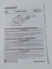 Hitachi Smerigliatrice a Disco Modelli G 18ss e G 23SS Manuale dell'Utente #21495