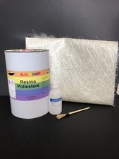 RESINA POLIESTERE - KIT VETRORESINA KG5 + FIBRA MAT VETRO MQ 5
