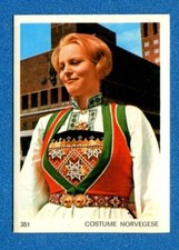 EUROPA - Super Raf 1974 - Figurina-Sticker n. 351 - COSTUME NORVEGESE -New