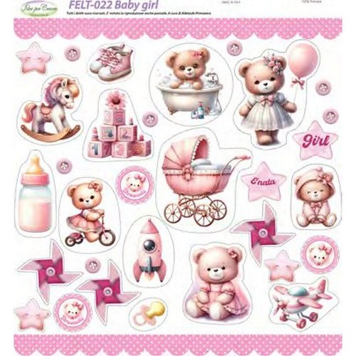 Feltro stampato baby girl - baby,