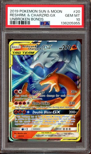 Psa reshiram charizard gx - psa, &