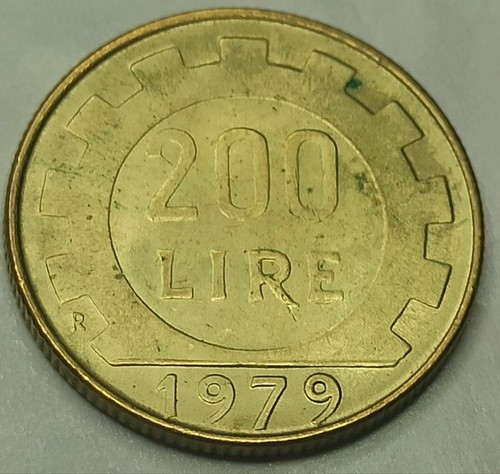 Rara 200 lire 1979 testa - lire,