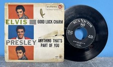 7" 45 GIRI ELVIS PRESLEY GOOD LUCK CHARM RCA VICTOR ITALY ITALIA RARE