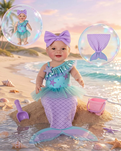 Bambola sirena con coda - bambola,