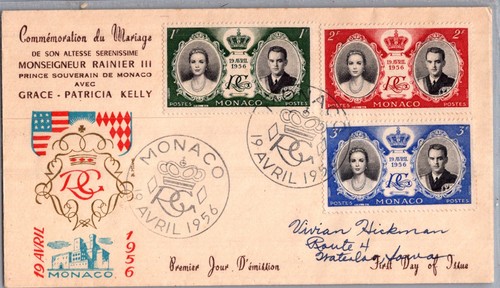 Monaco 1956 illustrated fdc - monaco,