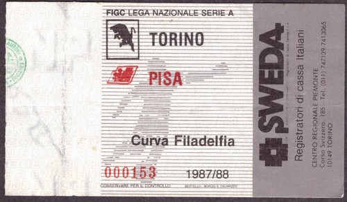 1777 biglietto calcio torino - biglietto,