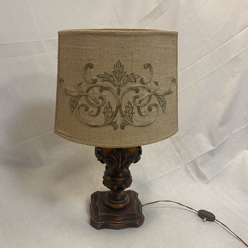 Lampada con basamento legno - basamento, in