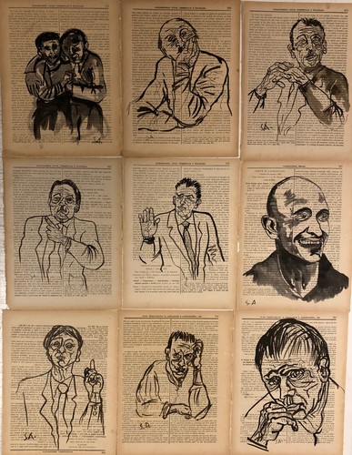 Disegni china su fogli - ,