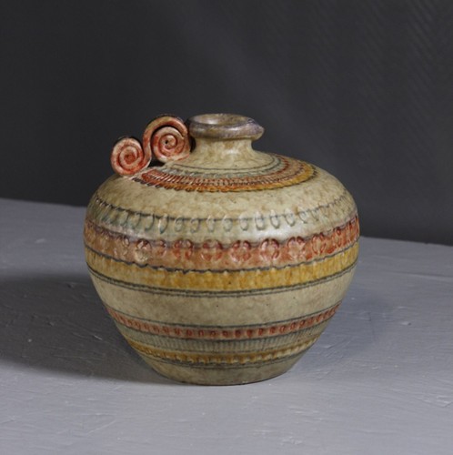 Vase vintage céramique - , décor