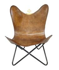 Farfalla Sedia - pelle Marrone