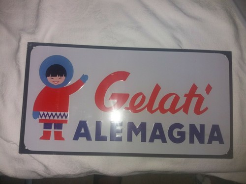 Targa latta gelati alemagna - gelati,