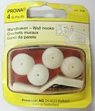 4 Ganci Bianchi + Salvadita Quadri Cornici Quadro Muro Pareti Chiodo in Acciaio
