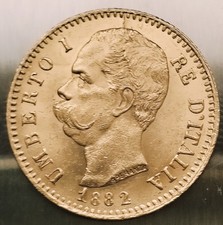 20 lire Umberto Primo oro