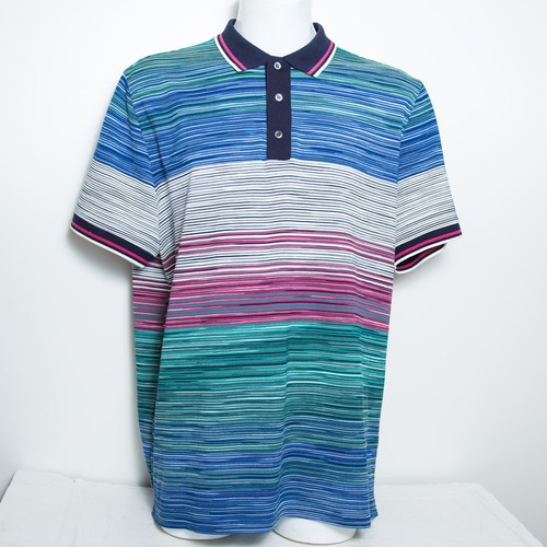 Polo missoni uomo blu verde - xl,