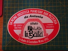 ADESIVO DANCING DISCOTECA PIANOBAR BAR PIZZERIA  la baita le badie di castellina