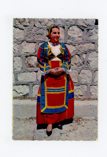 Cartolina costumi sardi - -,