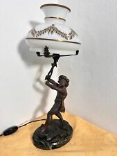 Lampada scultura in bronzo