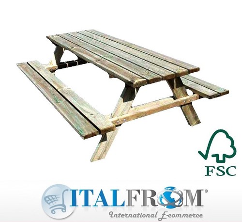 Tavolo con panche picnic in - tavolo,