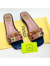 Fendi sandali donna blu pelle