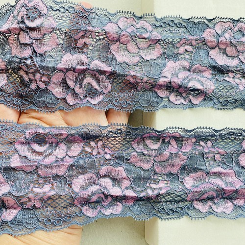 Bordo pizzo floreale - in,