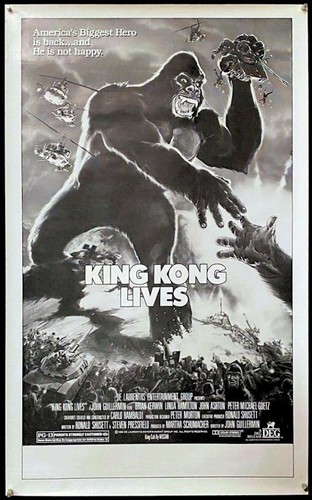 R392 king kong lives 1sh - 1sh, 1986