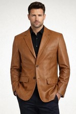 Blazer cappotto uomo pelle - , di