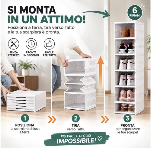 Scarpiera salvaspazio - scarpiera,