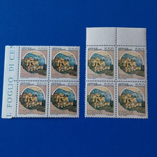ITALIA 1984 Castelli ROCCA SINIBALDA 2 quartine nuove MNH [2] varietà colore