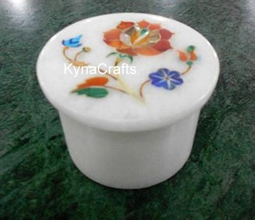 Floral art inlay work trinket - art,