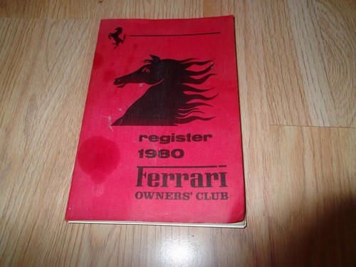 Rare book 1980 ferrari owners - ferrari,