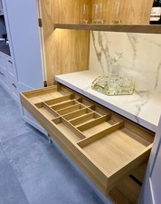 Cassetto a coda di rondine in rovere massello 400 L x 100 H - QUALSIASI MISURA DISPONIBILE in 2 SETTIMANE -