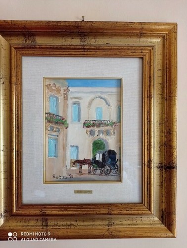 Quadro antico olio tela - quadro,