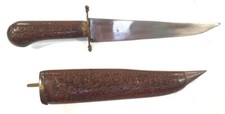 Coltello etnico tradizionale India con fodero in legno