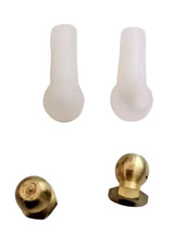 2 Snodi snodo a sfera grande ottonato filettato internamente femmina plastica 