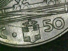 1 LIRA 1941 ERRORE - FRATTURA