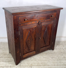 ANTICA PICCOLA CREDENZA 2 ANTE LEGNO ABETE RIPIANO EPOCA '900 MOBILE 1 CASSETTO