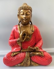 Statua Buddha Resina Oro Abito