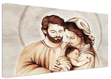 Quadro moderno Sacra Famiglia D Capezzale Arredamento Casa Arte Stampa su tela