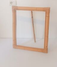 ♥ GRANDE CORNICE PORTAFOTO IN BAMBOO VINTAGE CON APPOGGIO DA TAVOLO
